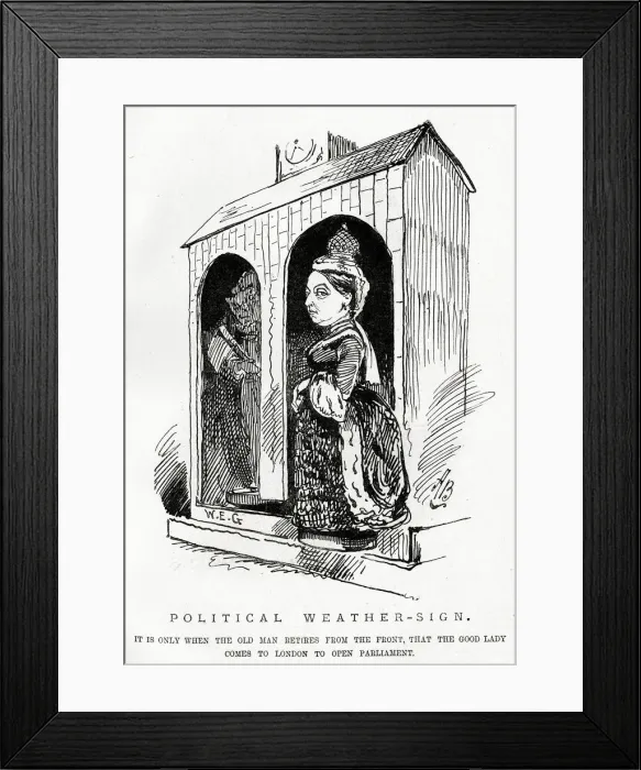 Framed Print : Cartoon, Political Weather Sign Framed Print : Cartoon, Political Weather Sign