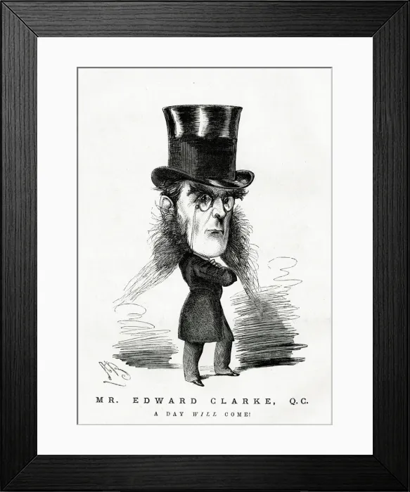 Framed Print : Cartoon, Mr Edward Clarke, QC, A Day Will Come Framed Print : Cartoon, Mr Edward Clarke, QC, A Day Will Come