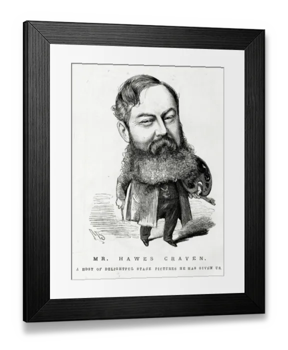Framed Print : Cartoon, Mr Hawes Craven Framed Print : Cartoon, Mr Hawes Craven