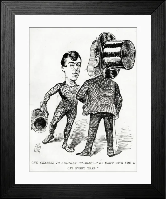 Framed Print : Cartoon, One Charles to Another Charles Framed Print : Cartoon, One Charles to Another Charles