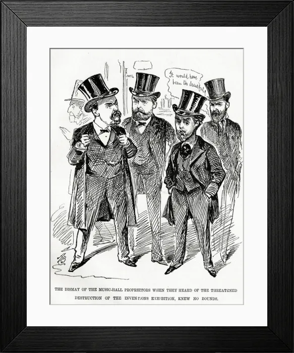 Framed Print : Cartoon, Music Hall Proprietors Framed Print : Cartoon, Music Hall Proprietors