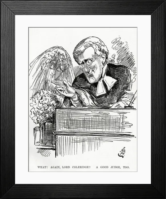 Framed Print : Cartoon, Lord Coleridge, A Good Judge, Too Framed Print : Cartoon, Lord Coleridge, A Good Judge, Too
