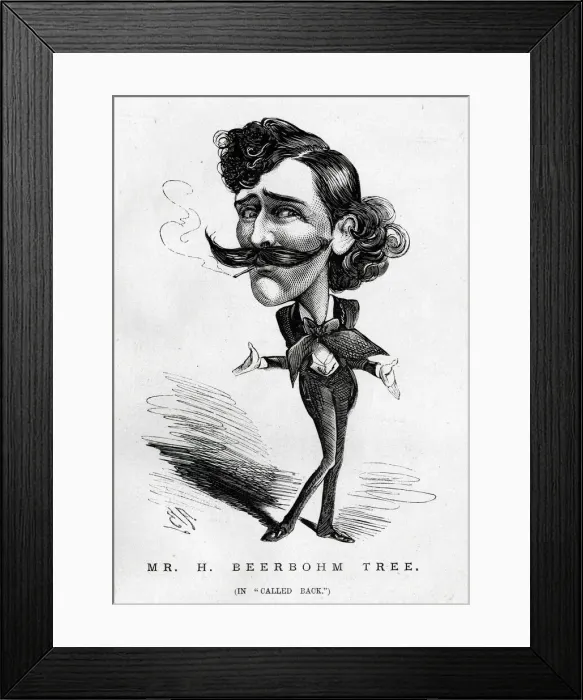 Framed Print : Cartoon, Mr Herbert Beerbohm Tree, actor Framed Print : Cartoon, Mr Herbert Beerbohm Tree, actor