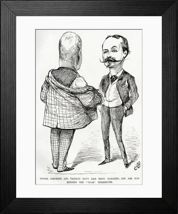 Framed Print : Cartoon, Messrs Stephens and Yardley Framed Print : Cartoon, Messrs Stephens and Yardley
