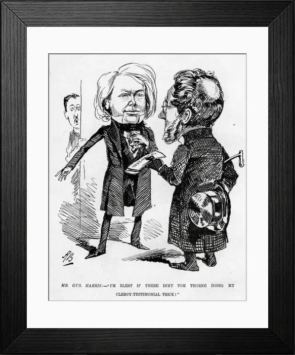 Framed Print : Cartoon, Gus Harris and Tom Thorne Framed Print : Cartoon, Gus Harris and Tom Thorne