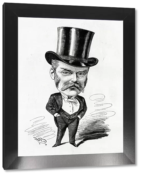 Cartoon portrait, Mr E B Hartt, Acting Manager