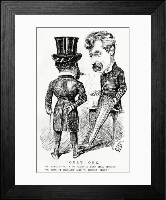 Framed Print : Cartoon, Only One, Henry Pettitt and George Sims Framed Print : Cartoon, Only One, Henry Pettitt and George Sims