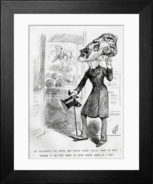 Framed Print : Cartoon, Squire Bancroft and General William Booth Framed Print : Cartoon, Squire Bancroft and General William Booth