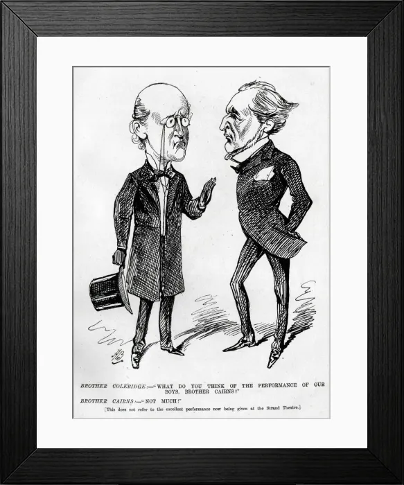 Framed Print : Cartoon, Brother Coleridge and Brother Cairns Framed Print : Cartoon, Brother Coleridge and Brother Cairns