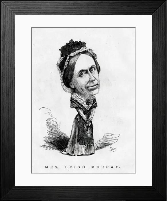 Framed Print : Cartoon, Mrs Leigh Murray, English actress Framed Print : Cartoon, Mrs Leigh Murray, English actress