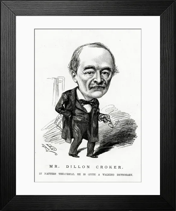 Framed Print : Cartoon portrait, Mr Dillon Croker Framed Print : Cartoon portrait, Mr Dillon Croker
