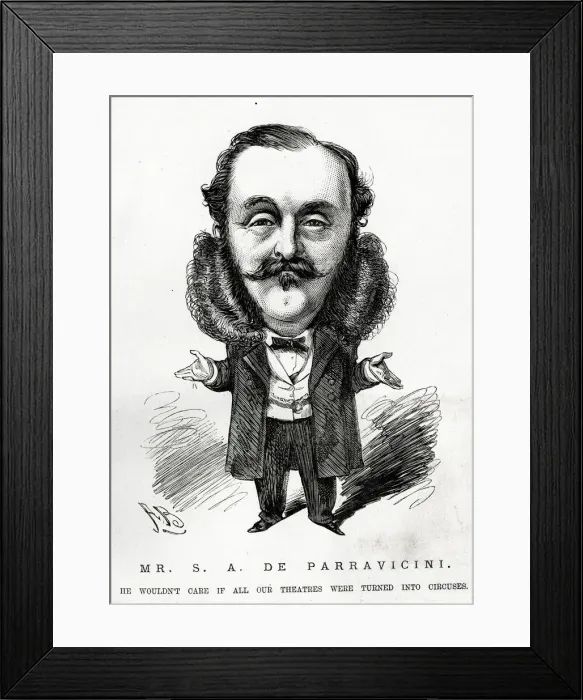 Framed Print : Cartoon portrait, Mrs A de Parravicini Framed Print : Cartoon portrait, Mrs A de Parravicini