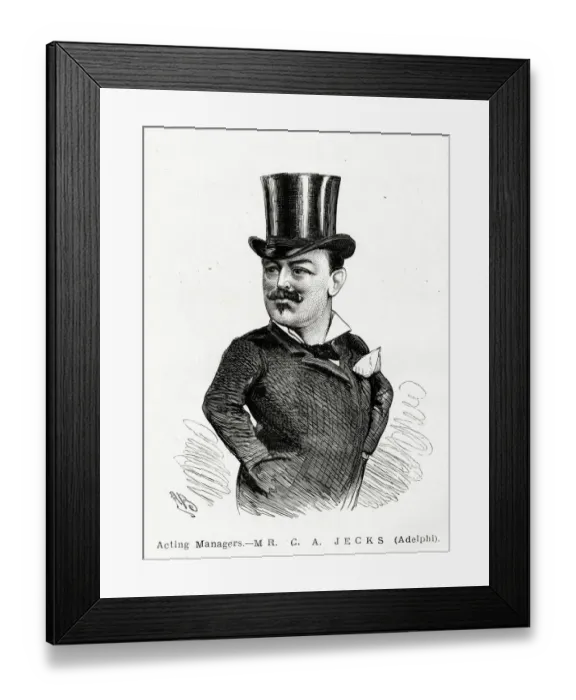 Framed Print : Portrait, Mr C A Jecks, Acting Manager, Adelphi Theatre Framed Print : Portrait, Mr C A Jecks, Acting Manager, Adelphi Theatre