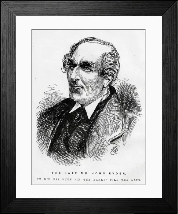 Framed Print : Portrait, The Late Mr John Ryder Framed Print : Portrait, The Late Mr John Ryder