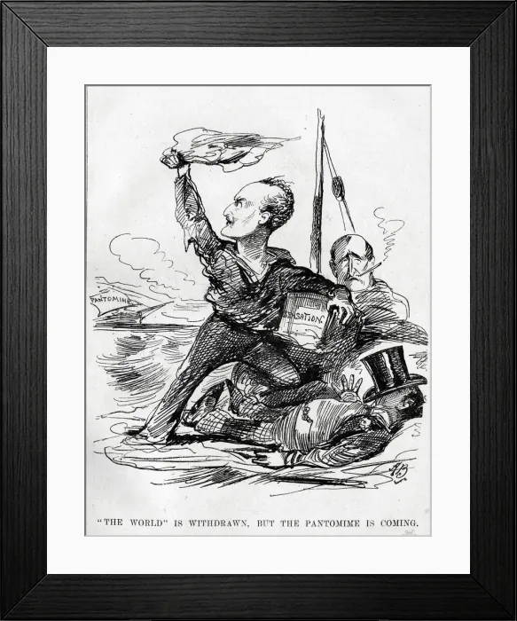 Framed Print : Cartoon, The pantomime is coming Framed Print : Cartoon, The pantomime is coming