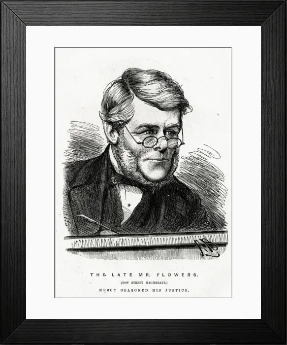 Framed Print : Portrait, The Late Mr Flowers, Bow Street magistrate Framed Print : Portrait, The Late Mr Flowers, Bow Street magistrate