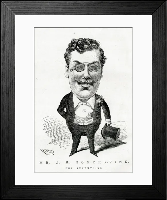 Framed Print : Cartoon, Mr John Richard Somers-Vine Framed Print : Cartoon, Mr John Richard Somers-Vine