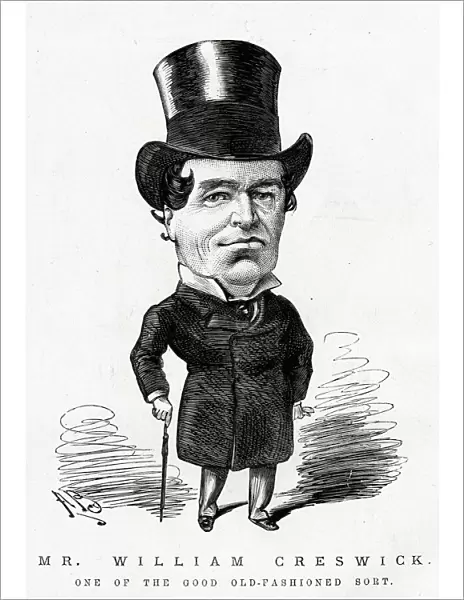 Cartoon, Mr William Creswick, English actor
