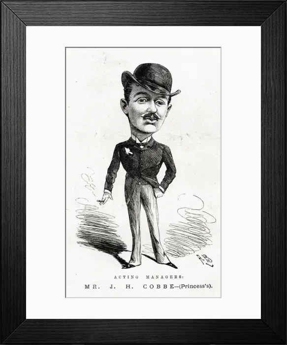 Framed Print : Cartoon, Mr J H Cobbe, Acting Manager Framed Print : Cartoon, Mr J H Cobbe, Acting Manager