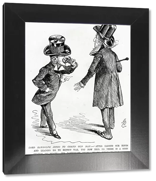 Cartoon, Randolph Churchill and Gladstone