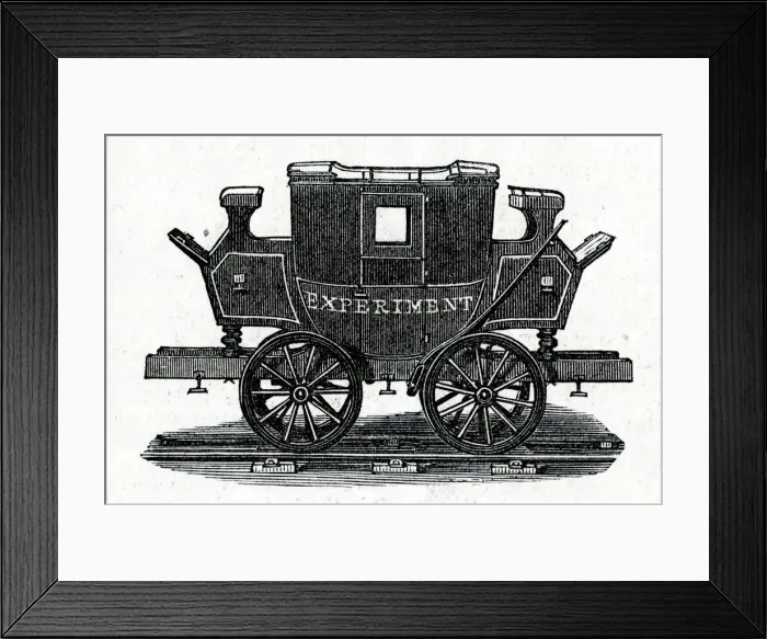 Framed Print : Experiment - first railway passenger coach