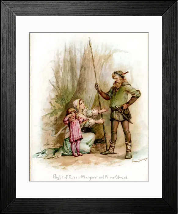 Framed Print : Flight of Queen Margaret and Prince Edward Framed Print : Flight of Queen Margaret and Prince Edward
