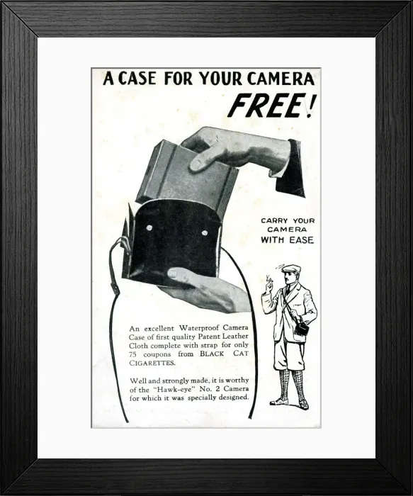 Framed Print : Advert, Free Case for Hawk-eye Camera Framed Print : Advert, Free Case for Hawk-eye Camera
