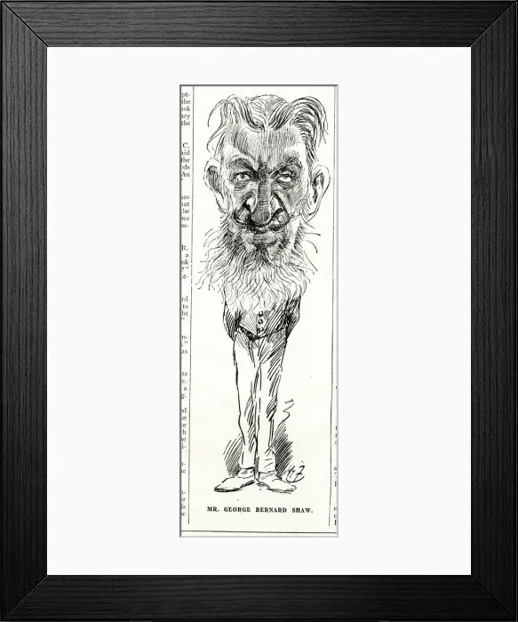 Framed Print : George Bernard Shaw, caricature by Harry Furniss Framed Print : George Bernard Shaw, caricature by Harry Furniss