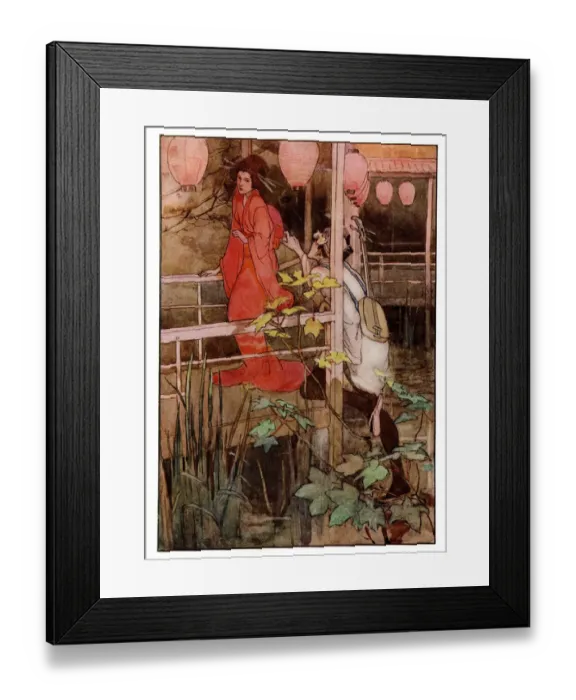 Framed Print : He saw Yum-Yum enter the garden Framed Print : He saw Yum-Yum enter the garden