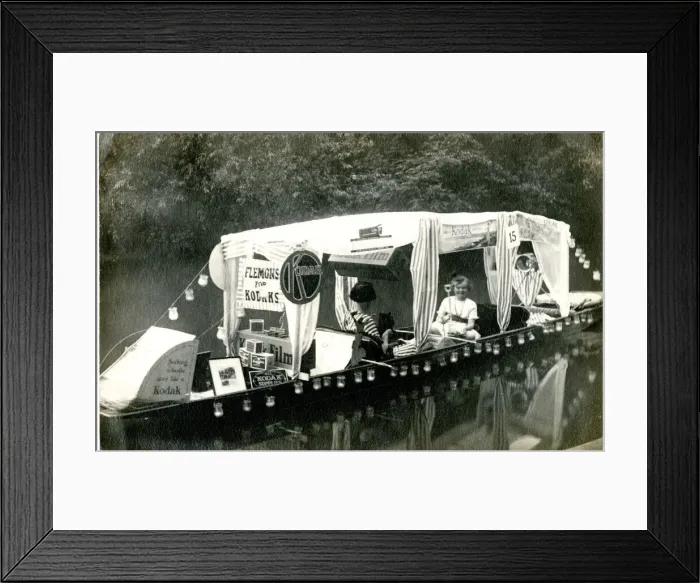 Framed Print : Boat advertising Kodak products Framed Print : Boat advertising Kodak products