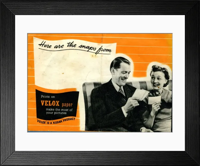 Framed Print : Kodak Velox photograph wallet Framed Print : Kodak Velox photograph wallet
