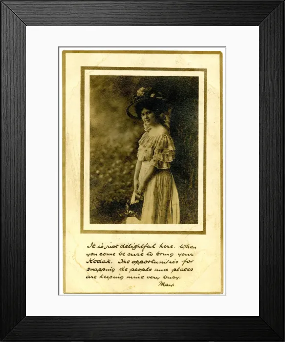 Framed Print : Kodak Folding Camera publicity postcard Framed Print : Kodak Folding Camera publicity postcard