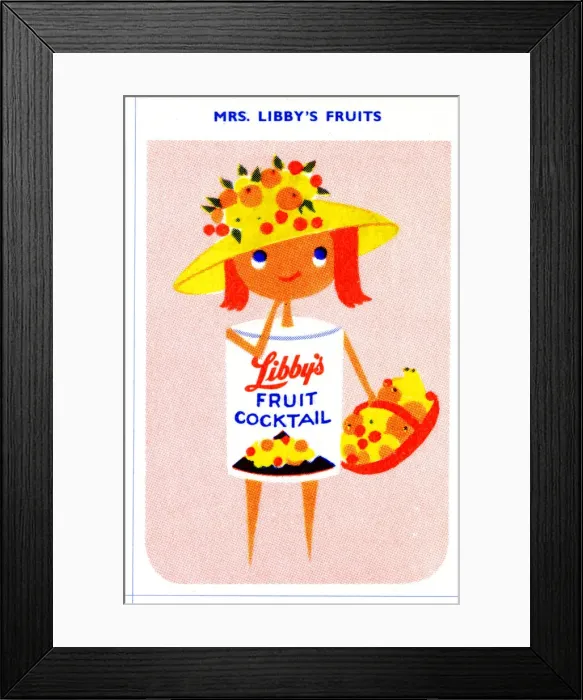 Framed Print : Mrs Libbys Fruits - Fruit Cocktail Framed Print : Mrs Libbys Fruits - Fruit Cocktail