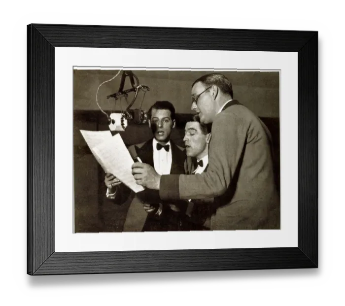 Framed Print : Three singers, BBC Dance Band, Broadcasting House Framed Print : Three singers, BBC Dance Band, Broadcasting House