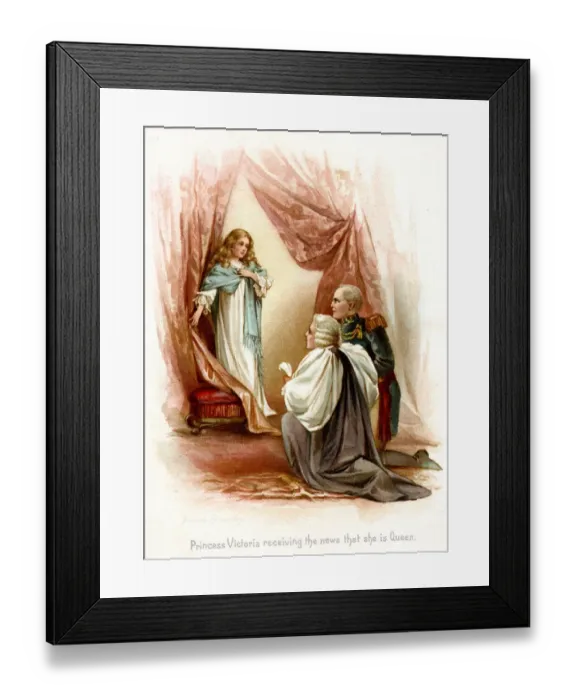 Framed Print : Princess Victoria receiving the news that she is Queen Framed Print : Princess Victoria receiving the news that she is Queen
