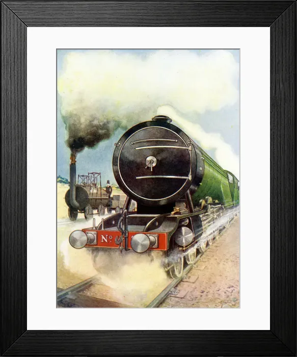 Framed Print : Railway Trains - old and new locomotive engines Framed Print : Railway Trains - old and new locomotive engines