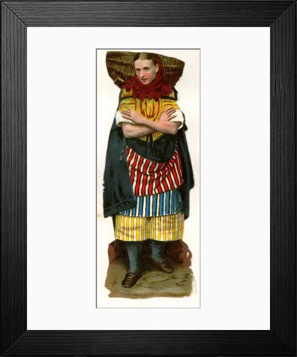 Framed Print : Victorian Scrap, Scottish Fishwife