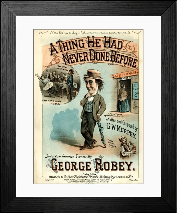Framed Print : Music cover, A Thing He Had Never Done Before Framed Print : Music cover, A Thing He Had Never Done Before