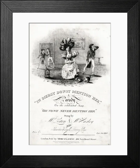 Framed Print : Music cover, In Mercy Do Not Mention Her Framed Print : Music cover, In Mercy Do Not Mention Her