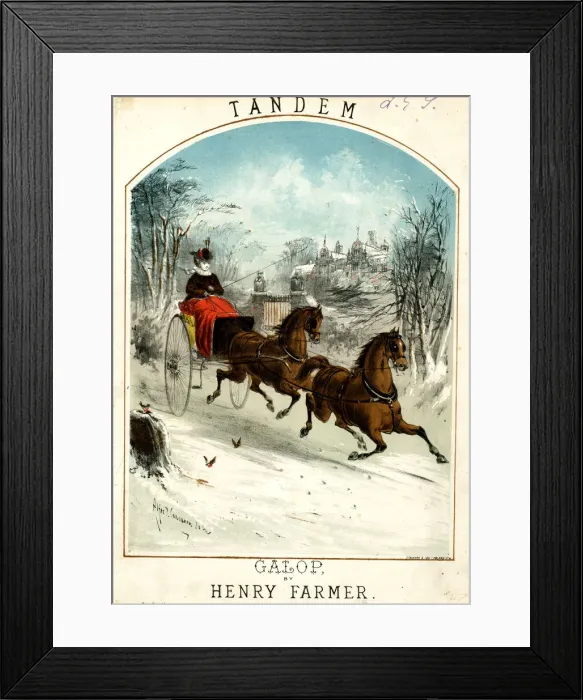 Framed Print : Music cover, Tandem Galop by Henry Farmer Framed Print : Music cover, Tandem Galop by Henry Farmer