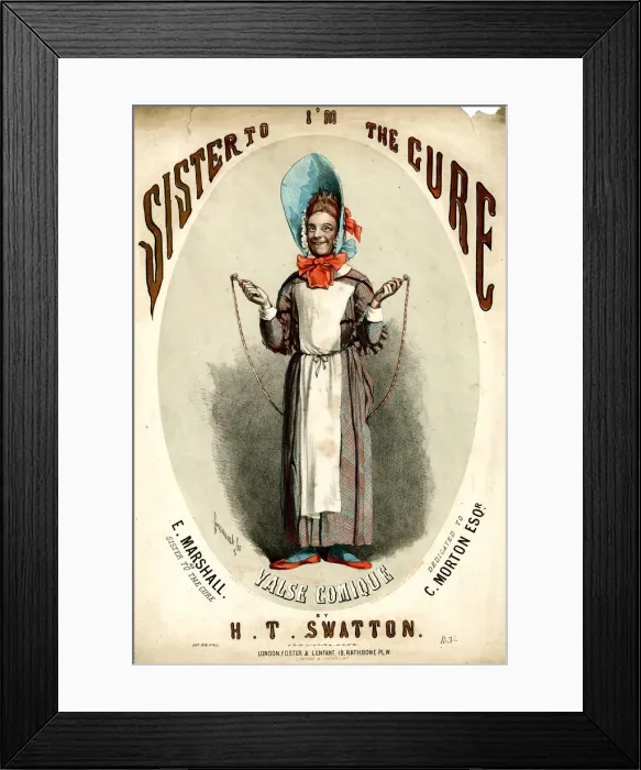 Framed Print : Music cover, I m Sister to the Cure Framed Print : Music cover, I m Sister to the Cure
