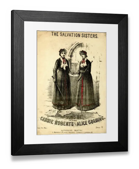 Framed Print : Music cover, The Salvation Sisters Framed Print : Music cover, The Salvation Sisters
