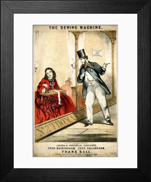 Framed Print : Music cover, The Sewing Machine Framed Print : Music cover, The Sewing Machine