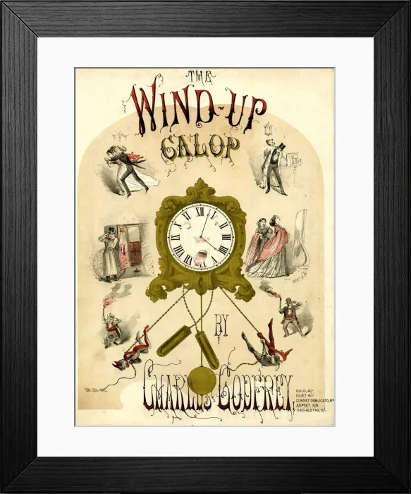 Framed Print : Music cover, The Wind-Up Galop by Charles Godfrey Framed Print : Music cover, The Wind-Up Galop by Charles Godfrey
