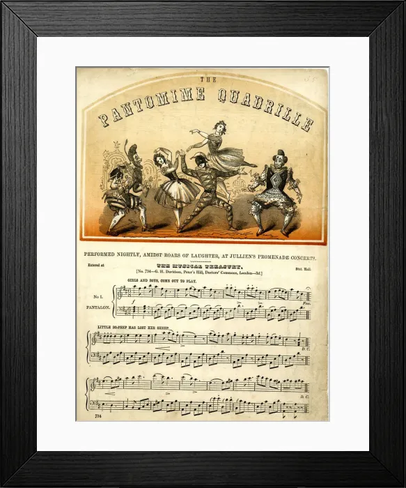 Framed Print : Music cover, The Pantomime Quadrille Framed Print : Music cover, The Pantomime Quadrille