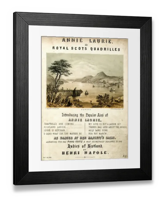 Framed Print : Music cover, Annie Laurie or Royal Scots Quadrilles Framed Print : Music cover, Annie Laurie or Royal Scots Quadrilles