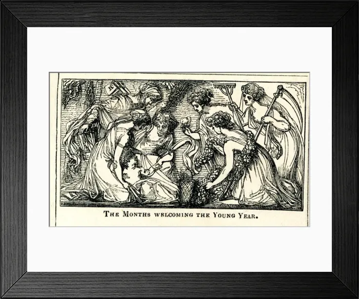 Framed Print : The Months Welcoming the Young Year