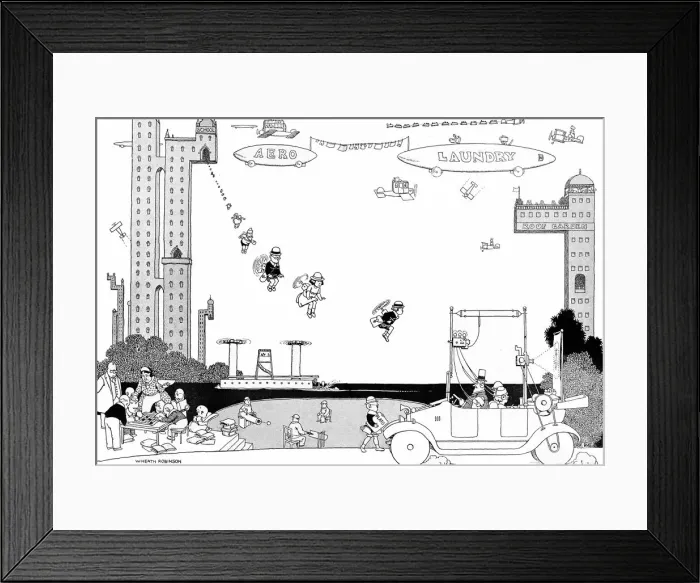 Framed Print : William Heath Robinson, Not Now But Soon Framed Print : William Heath Robinson, Not Now But Soon