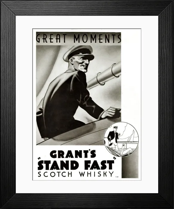Framed Print : Advert, Grants Stand Fast Scotch Whisky Framed Print : Advert, Grants Stand Fast Scotch Whisky