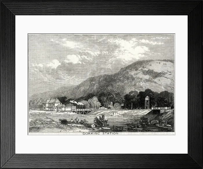 Framed Print : Dorking station Framed Print : Dorking station